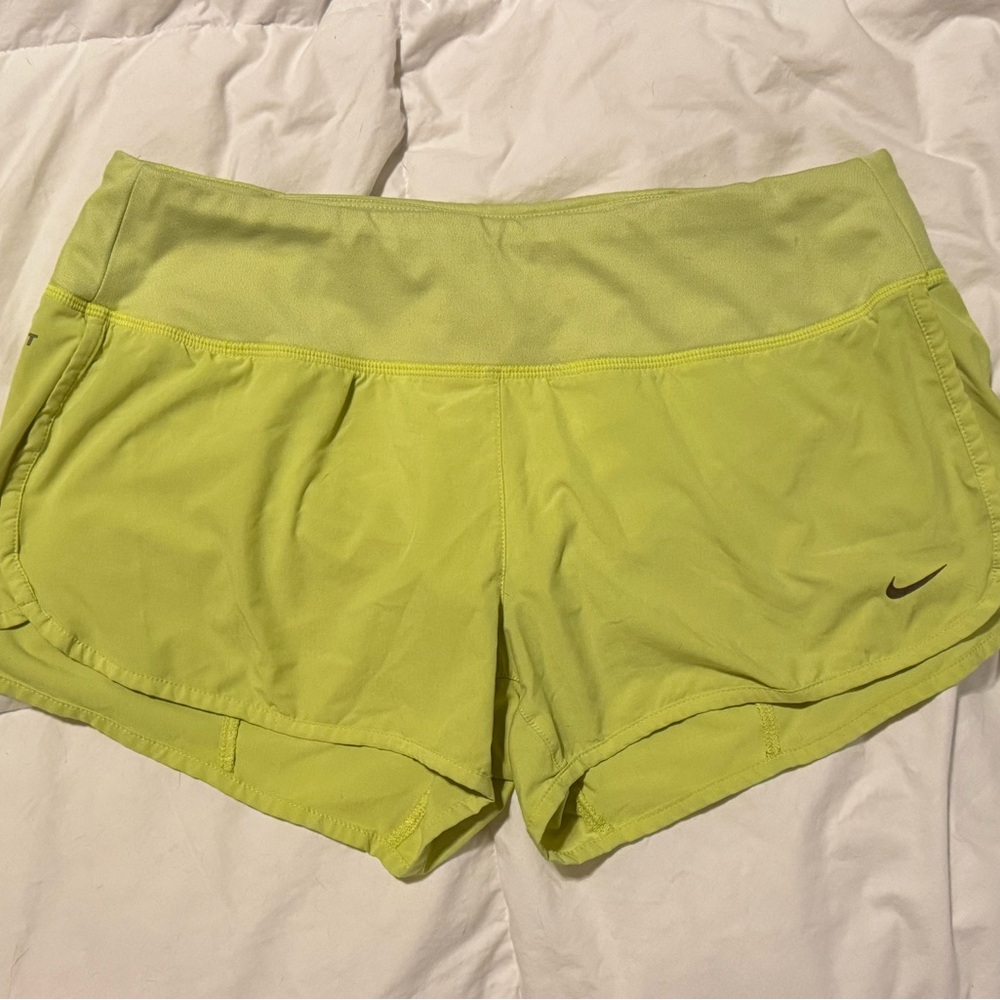Nike Women's Bright Yellow Athletic Shorts